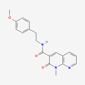 molecular formula C19H19N3O3 B2707730 N-(4-methoxyphenethyl)-1-methyl-2-oxo-1,2-dihydro-1,8-naphthyridine-3-carboxamide CAS No. 899980-82-6