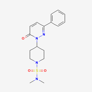 molecular formula C17H22N4O3S B2707732 N,N-Dimethyl-4-(6-oxo-3-phenylpyridazin-1-yl)piperidine-1-sulfonamide CAS No. 2379972-01-5