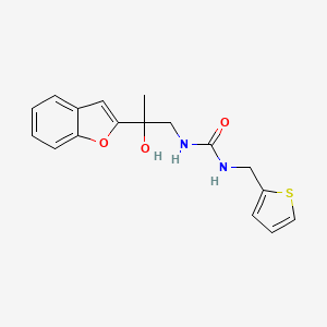 molecular formula C17H18N2O3S B2707735 1-(2-(Benzofuran-2-yl)-2-hydroxypropyl)-3-(thiophen-2-ylmethyl)urea CAS No. 1903764-66-8