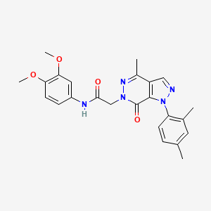 molecular formula C24H25N5O4 B2707740 N-(3,4-dimethoxyphenyl)-2-(1-(2,4-dimethylphenyl)-4-methyl-7-oxo-1H-pyrazolo[3,4-d]pyridazin-6(7H)-yl)acetamide CAS No. 941915-46-4