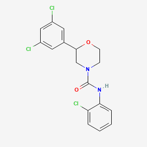 molecular formula C17H15Cl3N2O2 B2707742 N-(2-chlorophenyl)-2-(3,5-dichlorophenyl)morpholine-4-carboxamide CAS No. 1421522-79-3