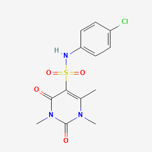 molecular formula C13H14ClN3O4S B2707748 N-(4-chlorophenyl)-1,3,4-trimethyl-2,6-dioxopyrimidine-5-sulfonamide CAS No. 893337-66-1