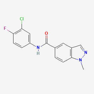 N-(3-chloro-4-fluorophenyl)-1-methylindazole-5-carboxamide