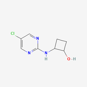 molecular formula C8H10ClN3O B2707763 2-[(5-氯吡咯-2-基)氨基]环丁醇 CAS No. 2198986-29-5