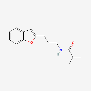 molecular formula C15H19NO2 B2707770 N-(3-(苯并呋喃-2-基)丙基)异丁酰胺 CAS No. 2034457-27-5