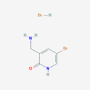 molecular formula C6H8Br2N2O B2707771 3-(氨甲基)-5-溴吡啶-2(1H)-酮盐酸盐 CAS No. 2310220-85-8