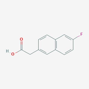 molecular formula C12H9FO2 B2707777 2-Naphthaleneacetic acid, 6-fluoro- CAS No. 325-11-1