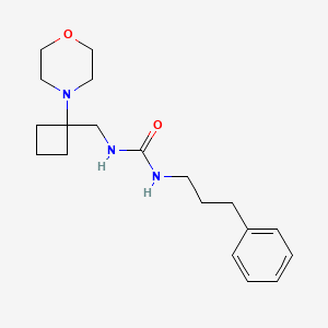 molecular formula C19H29N3O2 B2707779 1-[(1-Morpholin-4-ylcyclobutyl)methyl]-3-(3-phenylpropyl)urea CAS No. 2380141-46-6