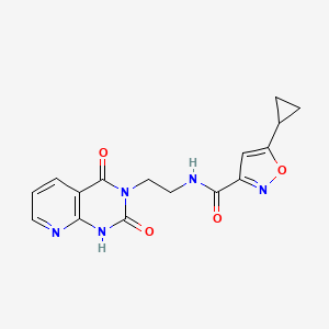 5-cyclopropyl-N-(2-(2,4-dioxo-1,2-dihydropyrido[2,3-d]pyrimidin-3(4H)-yl)ethyl)isoxazole-3-carboxamide