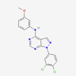 molecular formula C18H13Cl2N5O B2707794 1-(3,4-dichlorophenyl)-N-(3-methoxyphenyl)-1H-pyrazolo[3,4-d]pyrimidin-4-amine CAS No. 890897-50-4