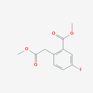 molecular formula C11H11FO4 B2707803 Methyl 5-fluoro-2-(2-methoxy-2-oxoethyl)benzoate CAS No. 2326068-11-3