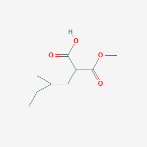molecular formula C9H14O4 B2707806 3-Methoxy-2-[(2-methylcyclopropyl)methyl]-3-oxopropanoic acid CAS No. 2248378-02-9