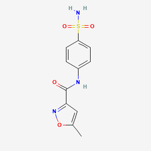molecular formula C11H11N3O4S B2707820 5-methyl-N-(4-sulfamoylphenyl)isoxazole-3-carboxamide CAS No. 92290-49-8
