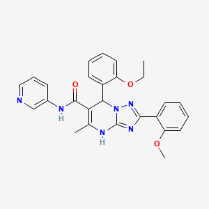 B2707821 7-(2-ethoxyphenyl)-2-(2-methoxyphenyl)-5-methyl-N-(pyridin-3-yl)-4,7-dihydro-[1,2,4]triazolo[1,5-a]pyrimidine-6-carboxamide CAS No. 539798-44-2