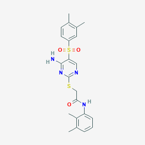 2-((4-amino-5-((3,4-dimethylphenyl)sulfonyl)pyrimidin-2-yl)thio)-N-(2,3-dimethylphenyl)acetamide