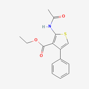 molecular formula C15H15NO3S B2707830 Ethyl 2-acetamido-4-phenylthiophene-3-carboxylate CAS No. 13130-37-5