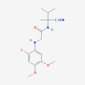 molecular formula C16H22FN3O3 B2707835 N-(1-cyano-1,2-dimethylpropyl)-2-[(2-fluoro-4,5-dimethoxyphenyl)amino]acetamide CAS No. 1311970-30-5