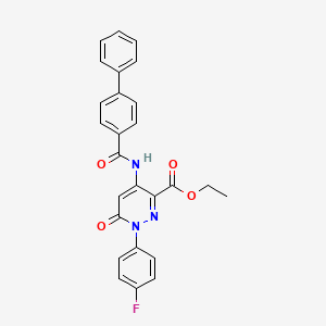 Ethyl 4-([1,1'-biphenyl]-4-ylcarboxamido)-1-(4-fluorophenyl)-6-oxo-1,6-dihydropyridazine-3-carboxylate