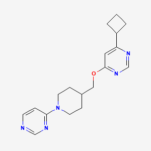 4-Cyclobutyl-6-[(1-pyrimidin-4-ylpiperidin-4-yl)methoxy]pyrimidine