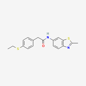 molecular formula C18H18N2OS2 B2707851 2-(4-(ethylthio)phenyl)-N-(2-methylbenzo[d]thiazol-6-yl)acetamide CAS No. 941930-32-1