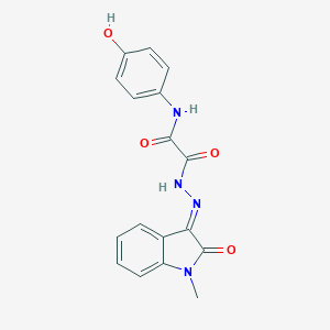 molecular formula C17H14N4O4 B270787 N-(4-hydroxyphenyl)-N'-[(E)-(1-methyl-2-oxoindol-3-ylidene)amino]oxamide 