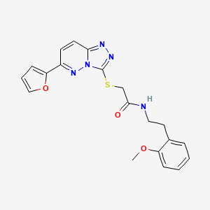 molecular formula C20H19N5O3S B2707870 2-((6-(呋喃-2-基)-[1,2,4]三唑并[4,3-b]吡啶-3-基)硫)-N-(2-甲氧基苯乙基)乙酰胺 CAS No. 894047-79-1