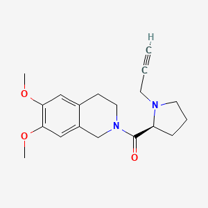 6,7-dimethoxy-2-[(2S)-1-(prop-2-yn-1-yl)pyrrolidine-2-carbonyl]-1,2,3,4-tetrahydroisoquinoline