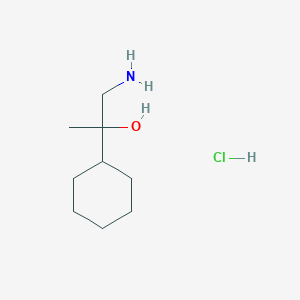 molecular formula C9H20ClNO B2707882 1-Amino-2-cyclohexylpropan-2-ol;hydrochloride CAS No. 2305255-36-9