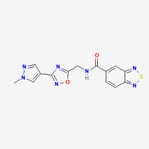 N-((3-(1-methyl-1H-pyrazol-4-yl)-1,2,4-oxadiazol-5-yl)methyl)benzo[c][1,2,5]thiadiazole-5-carboxamide