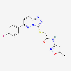 2-((6-(4-fluorophenyl)-[1,2,4]triazolo[4,3-b]pyridazin-3-yl)thio)-N-(5-methylisoxazol-3-yl)acetamide