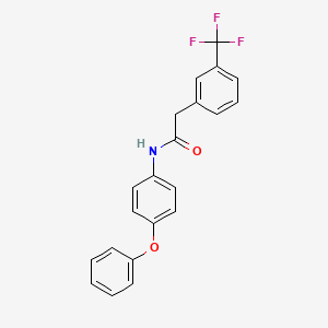 N-(4-phenoxyphenyl)-2-[3-(trifluoromethyl)phenyl]acetamide