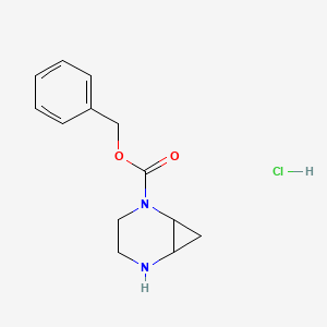 B2707905 Benzyl 2,5-diazabicyclo[4.1.0]heptane-2-carboxylate;hydrochloride CAS No. 2387602-63-1
