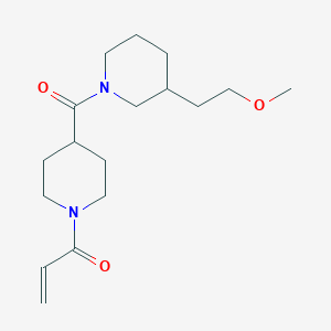 molecular formula C17H28N2O3 B2707909 1-[4-[3-(2-Methoxyethyl)piperidine-1-carbonyl]piperidin-1-yl]prop-2-en-1-one CAS No. 2361745-99-3