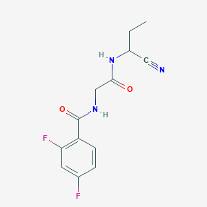 molecular formula C13H13F2N3O2 B2707912 N-[2-(1-Cyanopropylamino)-2-oxoethyl]-2,4-difluorobenzamide CAS No. 1645520-56-4