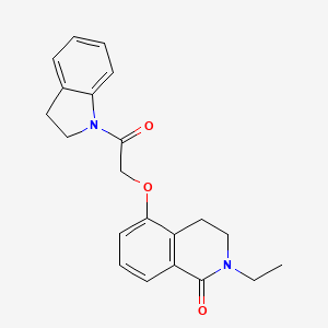molecular formula C21H22N2O3 B2707917 2-ethyl-5-(2-(indolin-1-yl)-2-oxoethoxy)-3,4-dihydroisoquinolin-1(2H)-one CAS No. 850905-03-2