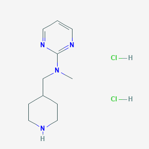 molecular formula C11H20Cl2N4 B2707922 N-Methyl-N-(piperidin-4-ylmethyl)pyrimidin-2-amine;dihydrochloride CAS No. 2380170-56-7