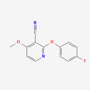 molecular formula C13H9FN2O2 B2707927 2-(4-Fluorophenoxy)-4-methoxynicotinonitrile CAS No. 339016-65-8