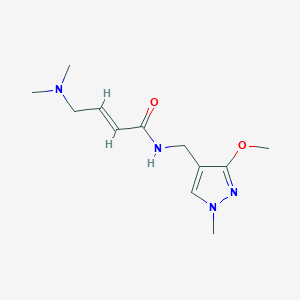 molecular formula C12H20N4O2 B2707932 (E)-4-(Dimethylamino)-N-[(3-methoxy-1-methylpyrazol-4-yl)methyl]but-2-enamide CAS No. 2411333-27-0