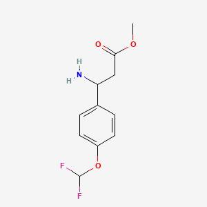 molecular formula C11H13F2NO3 B2707933 Methyl 3-amino-3-[4-(difluoromethoxy)phenyl]propanoate CAS No. 1038338-50-9