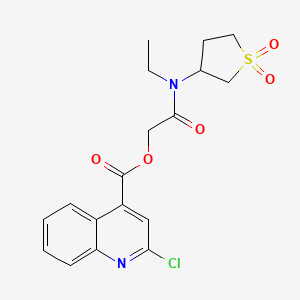 [2-[(1,1-Dioxothiolan-3-yl)-ethylamino]-2-oxoethyl] 2-chloroquinoline-4-carboxylate