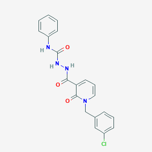 2-(1-(3-chlorobenzyl)-2-oxo-1,2-dihydropyridine-3-carbonyl)-N-phenylhydrazinecarboxamide