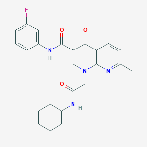 1-(2-(cyclohexylamino)-2-oxoethyl)-N-(3-fluorophenyl)-7-methyl-4-oxo-1,4-dihydro-1,8-naphthyridine-3-carboxamide
