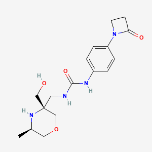 molecular formula C17H24N4O4 B2707953 1-[[(3S,5R)-3-(Hydroxymethyl)-5-methylmorpholin-3-yl]methyl]-3-[4-(2-oxoazetidin-1-yl)phenyl]urea CAS No. 2248466-27-3