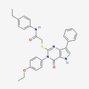 2-{[3-(4-ethoxyphenyl)-4-oxo-7-phenyl-3H,4H,5H-pyrrolo[3,2-d]pyrimidin-2-yl]sulfanyl}-N-(4-ethylphenyl)acetamide