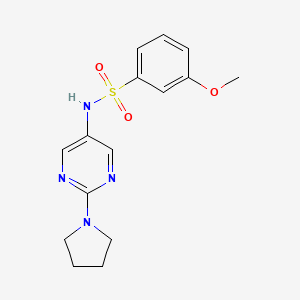 3-methoxy-N-(2-(pyrrolidin-1-yl)pyrimidin-5-yl)benzenesulfonamide