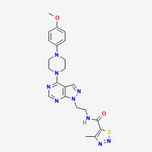 N-(2-(4-(4-(4-methoxyphenyl)piperazin-1-yl)-1H-pyrazolo[3,4-d]pyrimidin-1-yl)ethyl)-4-methyl-1,2,3-thiadiazole-5-carboxamide
