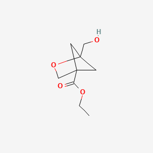 molecular formula C9H14O4 B2707977 Ethyl 1-(hydroxymethyl)-2-oxabicyclo[2.1.1]hexane-4-carboxylate CAS No. 2241139-97-7