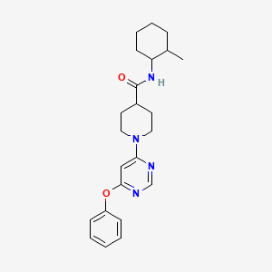 molecular formula C23H30N4O2 B2707979 N-(2-methylcyclohexyl)-1-(6-phenoxypyrimidin-4-yl)piperidine-4-carboxamide CAS No. 1251601-25-8