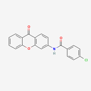 4-chloro-N-(9-oxo-9H-xanthen-3-yl)benzamide