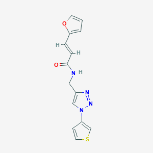 (E)-3-(furan-2-yl)-N-((1-(thiophen-3-yl)-1H-1,2,3-triazol-4-yl)methyl)acrylamide